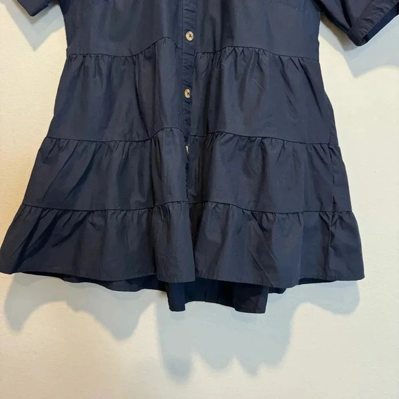 Anthropologie Porridge Blouse Tiered Short Sleeve Cotton Casual XS - Picture 3 of 6